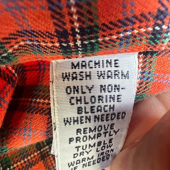 🎉HP🎉Ralph Lauren classic Fit Size L Orange Plaid Shirt - Picture 8 of 8